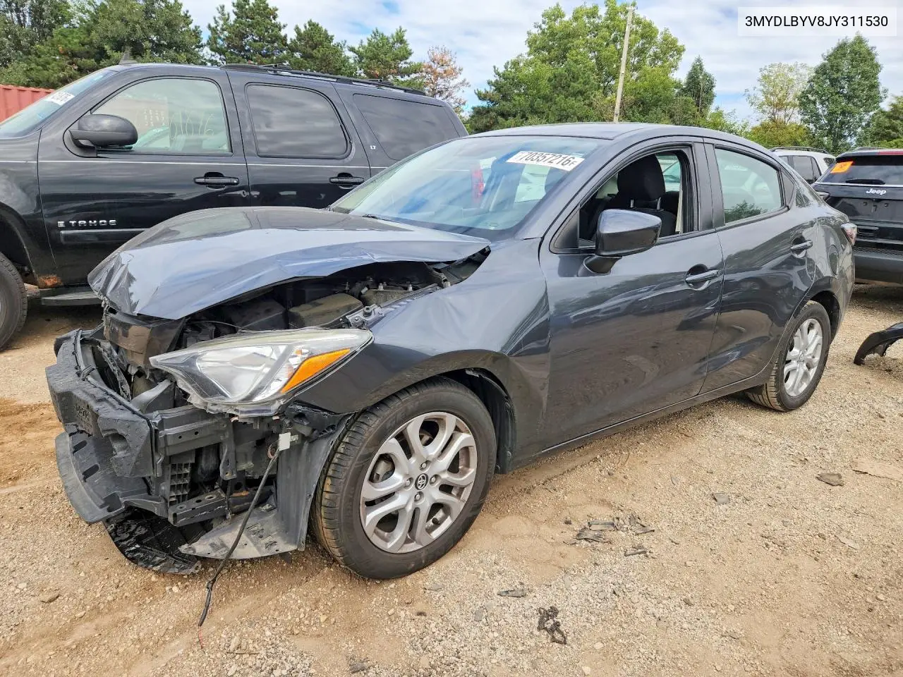 TOYOTA YARIS 2018, VIN 3MYDLBYV8JY311530