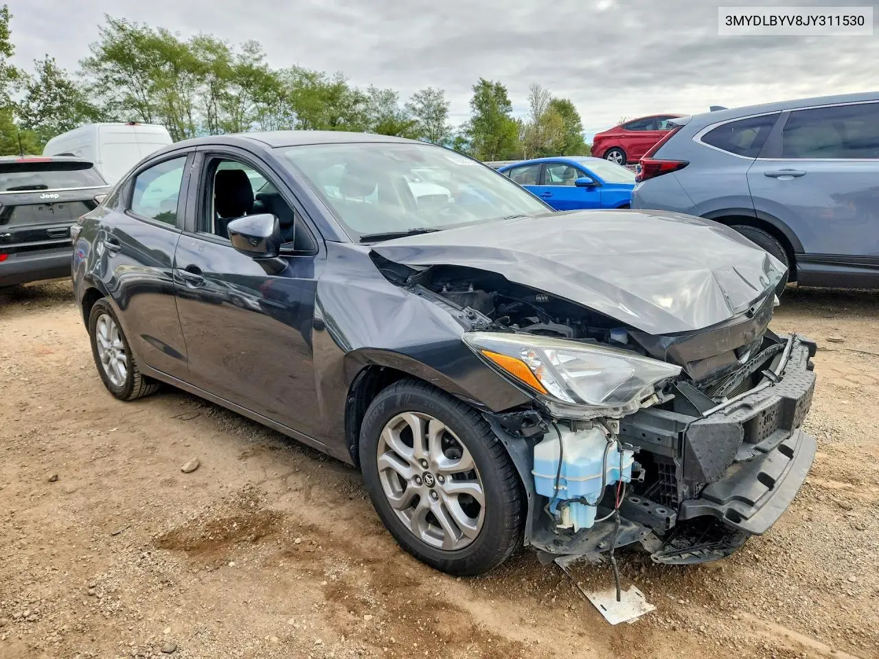 2018 TOYOTA YARIS VIN 3MYDLBYV8JY311530 — фото 4