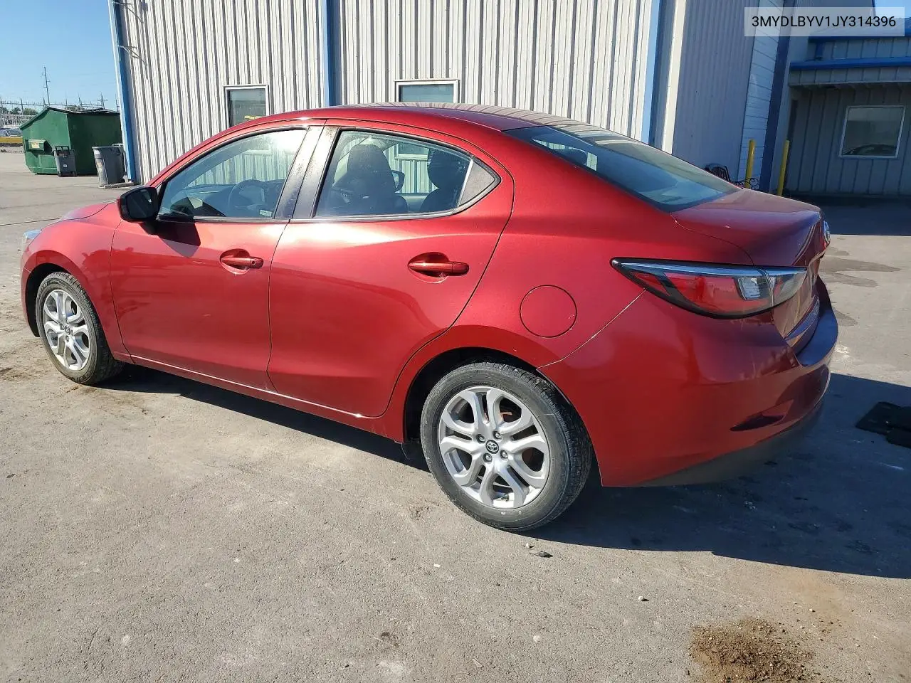 2018 TOYOTA YARIS VIN 3MYDLBYV1JY314396 — фото 2