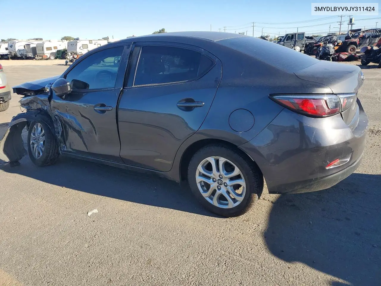 2018 TOYOTA YARIS VIN 3MYDLBYV9JY311424 — фото 2