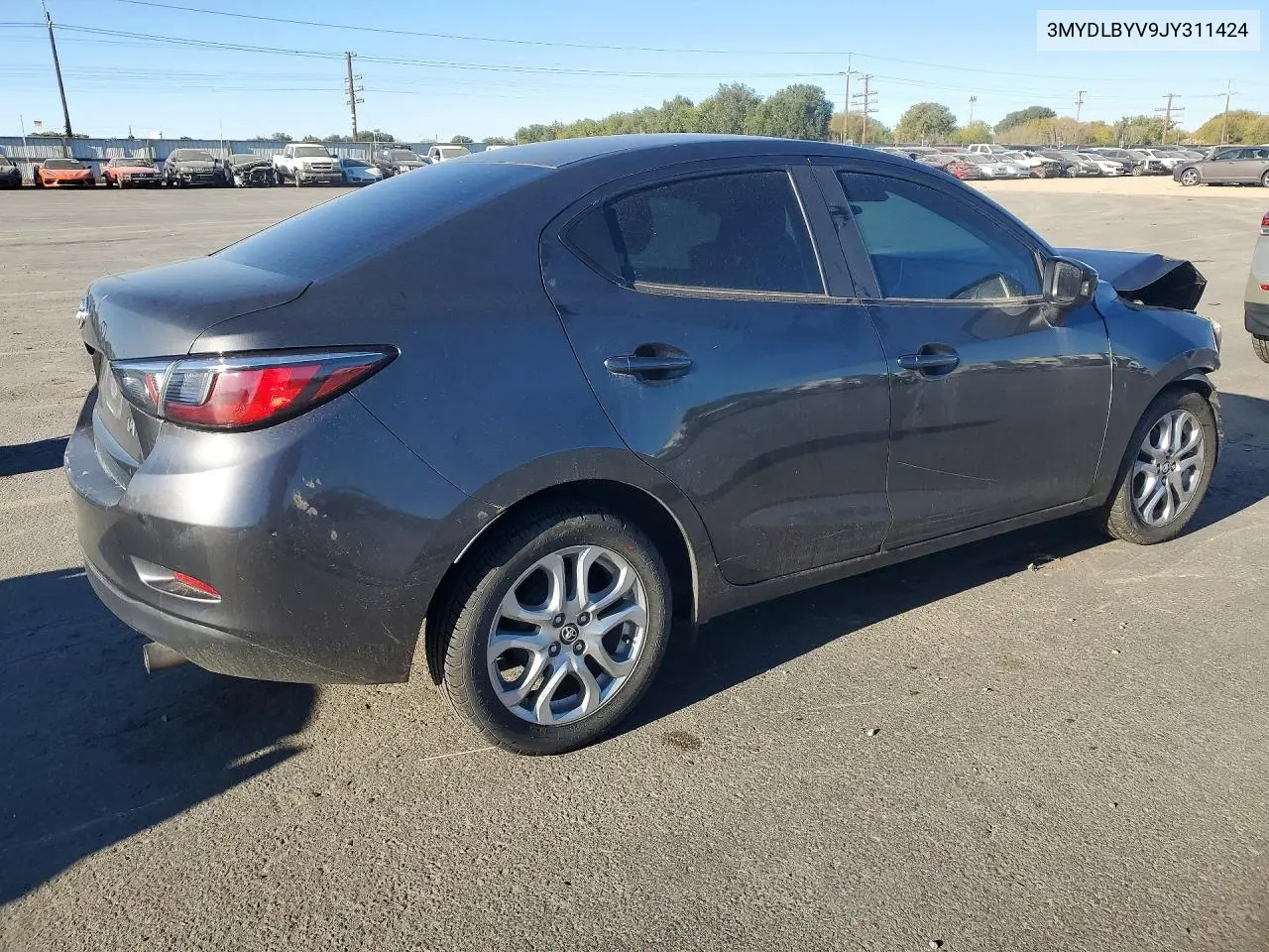 2018 TOYOTA YARIS VIN 3MYDLBYV9JY311424 — фото 3