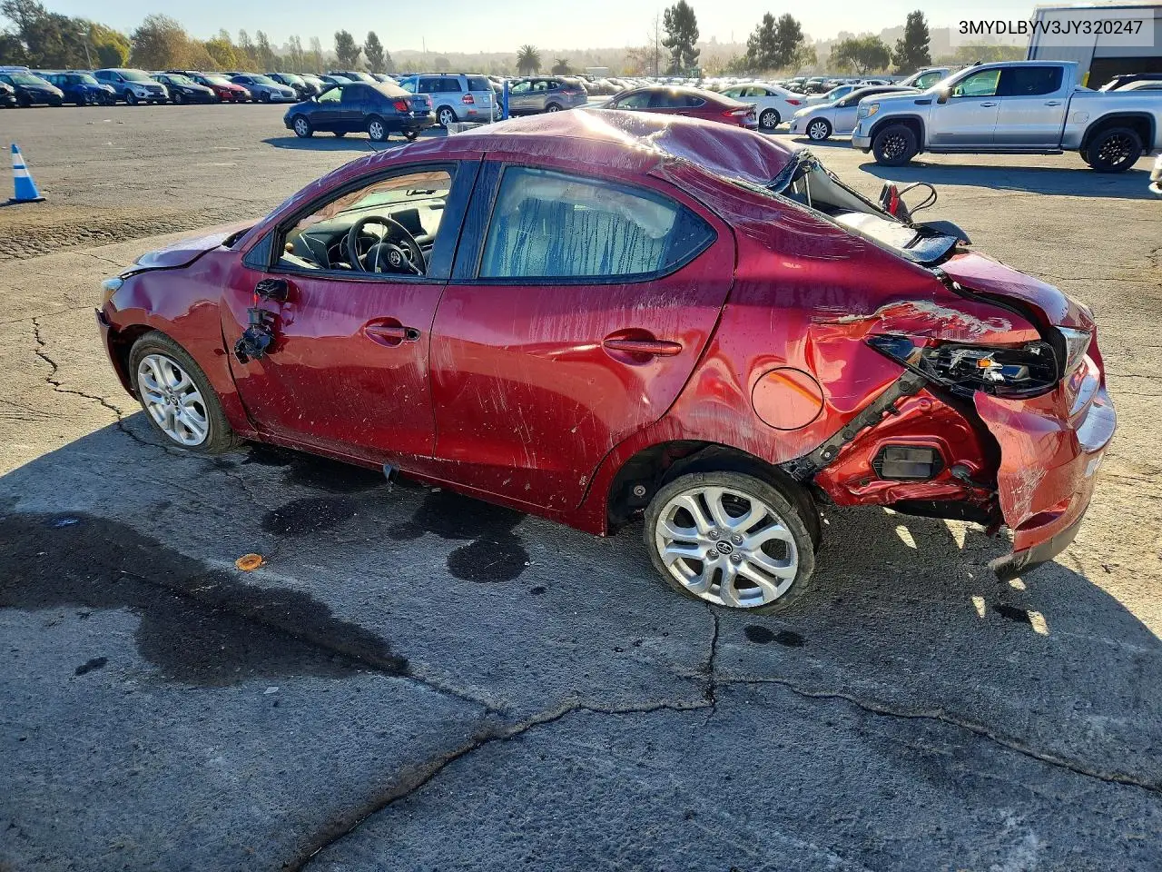 2018 TOYOTA YARIS VIN 3MYDLBYV3JY320247 — фото 2
