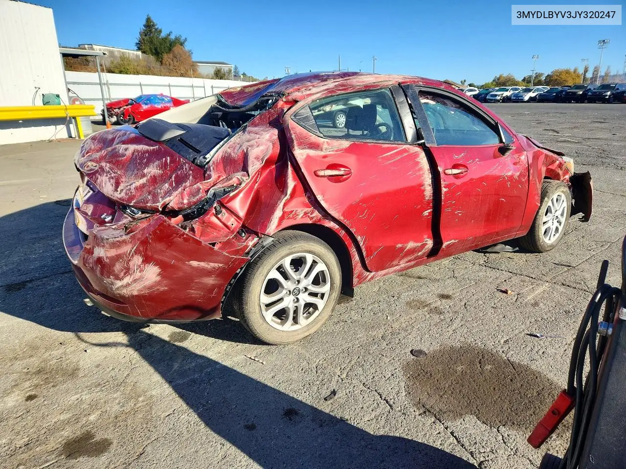 2018 TOYOTA YARIS VIN 3MYDLBYV3JY320247 — фото 3