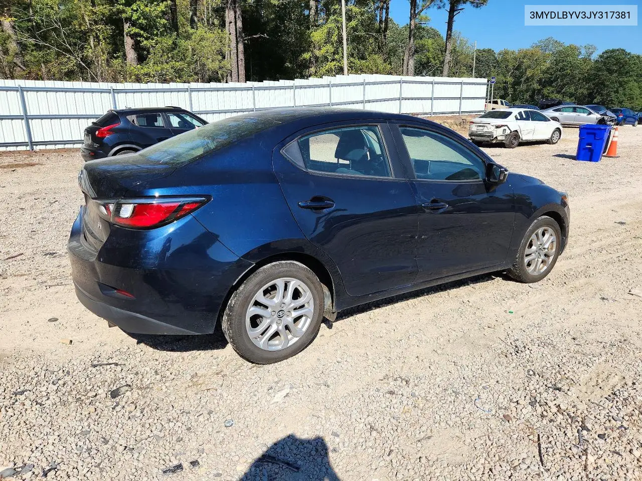 2018 TOYOTA YARIS VIN 3MYDLBYV3JY317381 — фото 3