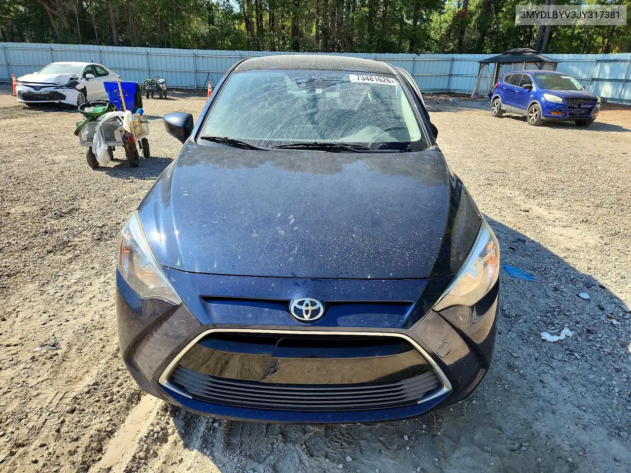 2018 TOYOTA YARIS VIN 3MYDLBYV3JY317381 — фото 5