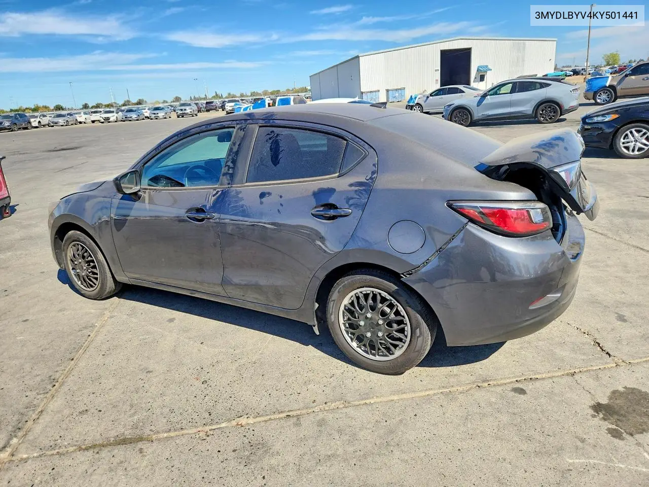 2019 TOYOTA YARIS VIN 3MYDLBYV4KY501441 — фото 2