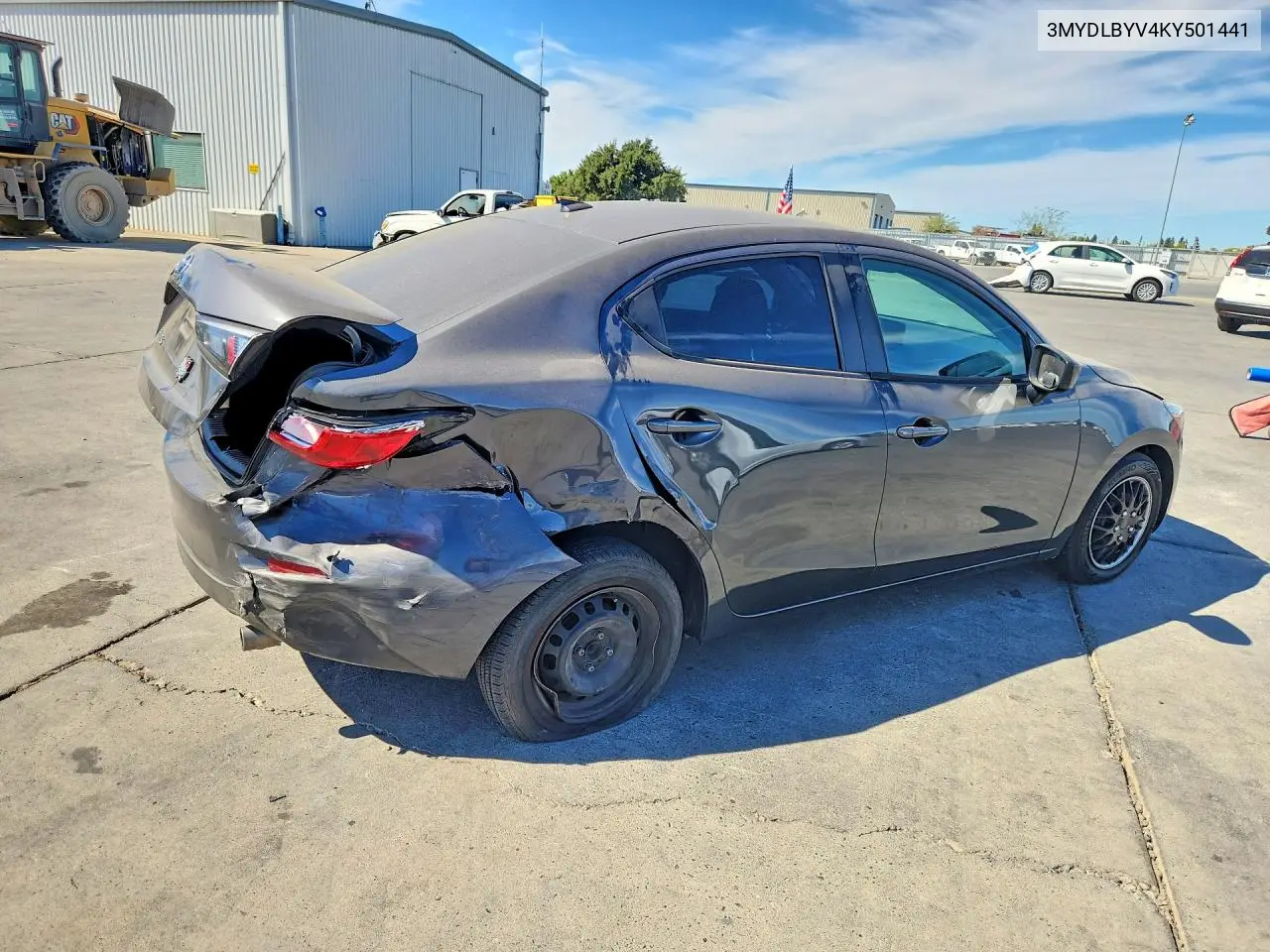 2019 TOYOTA YARIS VIN 3MYDLBYV4KY501441 — фото 3