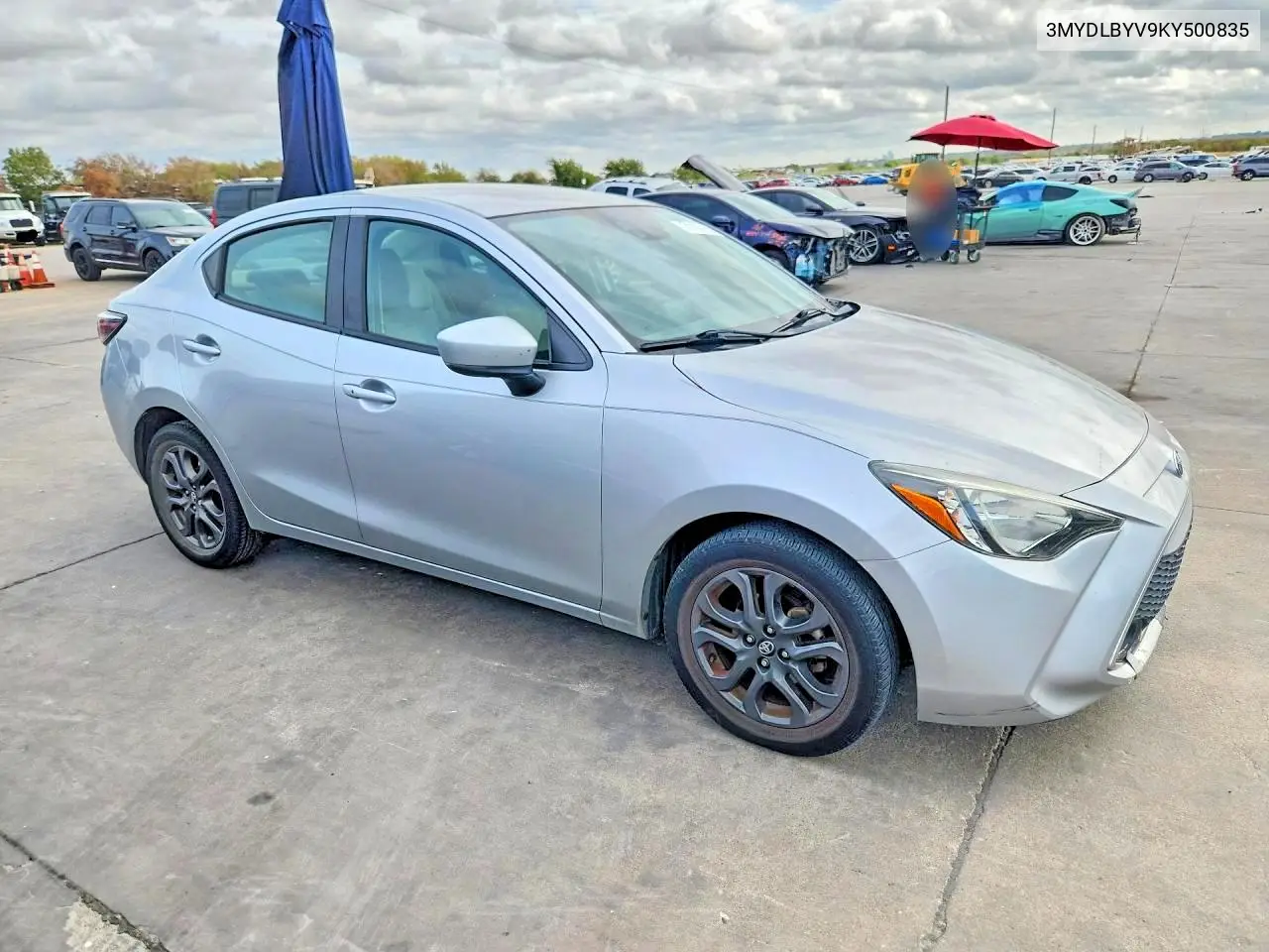 2019 TOYOTA YARIS VIN 3MYDLBYV9KY500835 — фото 4