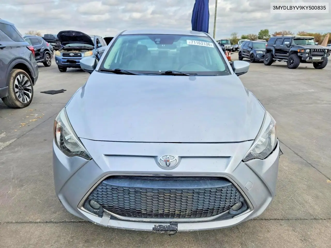 2019 TOYOTA YARIS VIN 3MYDLBYV9KY500835 — фото 5
