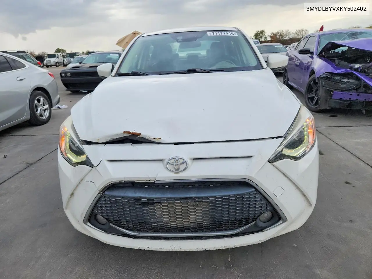 2019 TOYOTA YARIS VIN 3MYDLBYVXKY502402 — фото 5