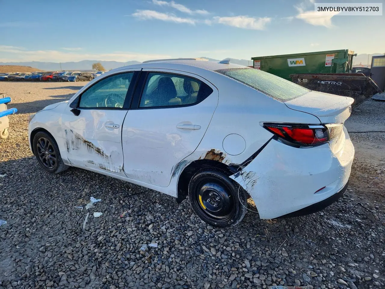 2019 TOYOTA YARIS VIN 3MYDLBYV8KY512703 — фото 2