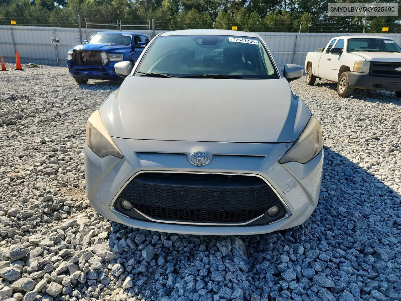 2019 TOYOTA YARIS VIN 3MYDLBYV5KY525490 — фото 5