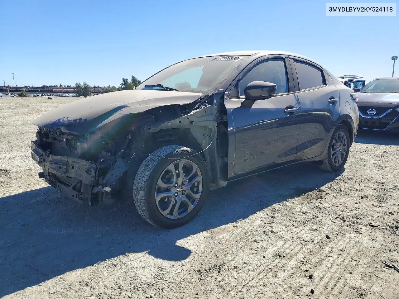 TOYOTA YARIS 2019, VIN 3MYDLBYV2KY524118