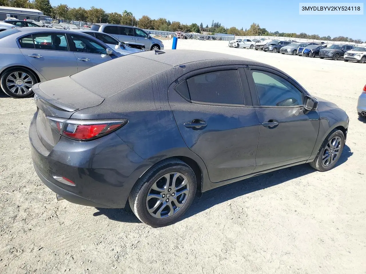 2019 TOYOTA YARIS VIN 3MYDLBYV2KY524118 — фото 3