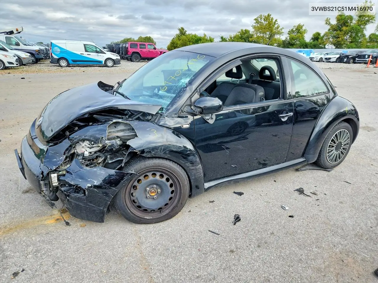 VOLKSWAGEN BEETLE 2001, VIN 3VWBS21C51M416970