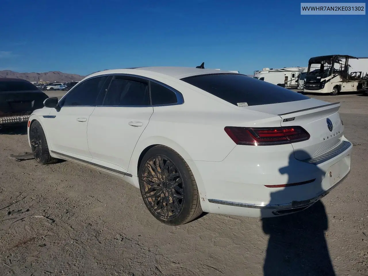 2019 VOLKSWAGEN ARTEON VIN WVWHR7AN2KE031302 — фото 2