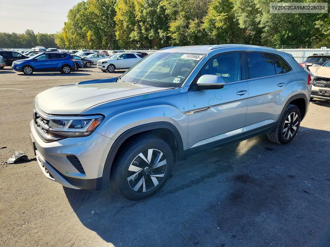 VOLKSWAGEN ATLAS CROSS SPORT 2021, VIN 1V2DC2CA9MC226033