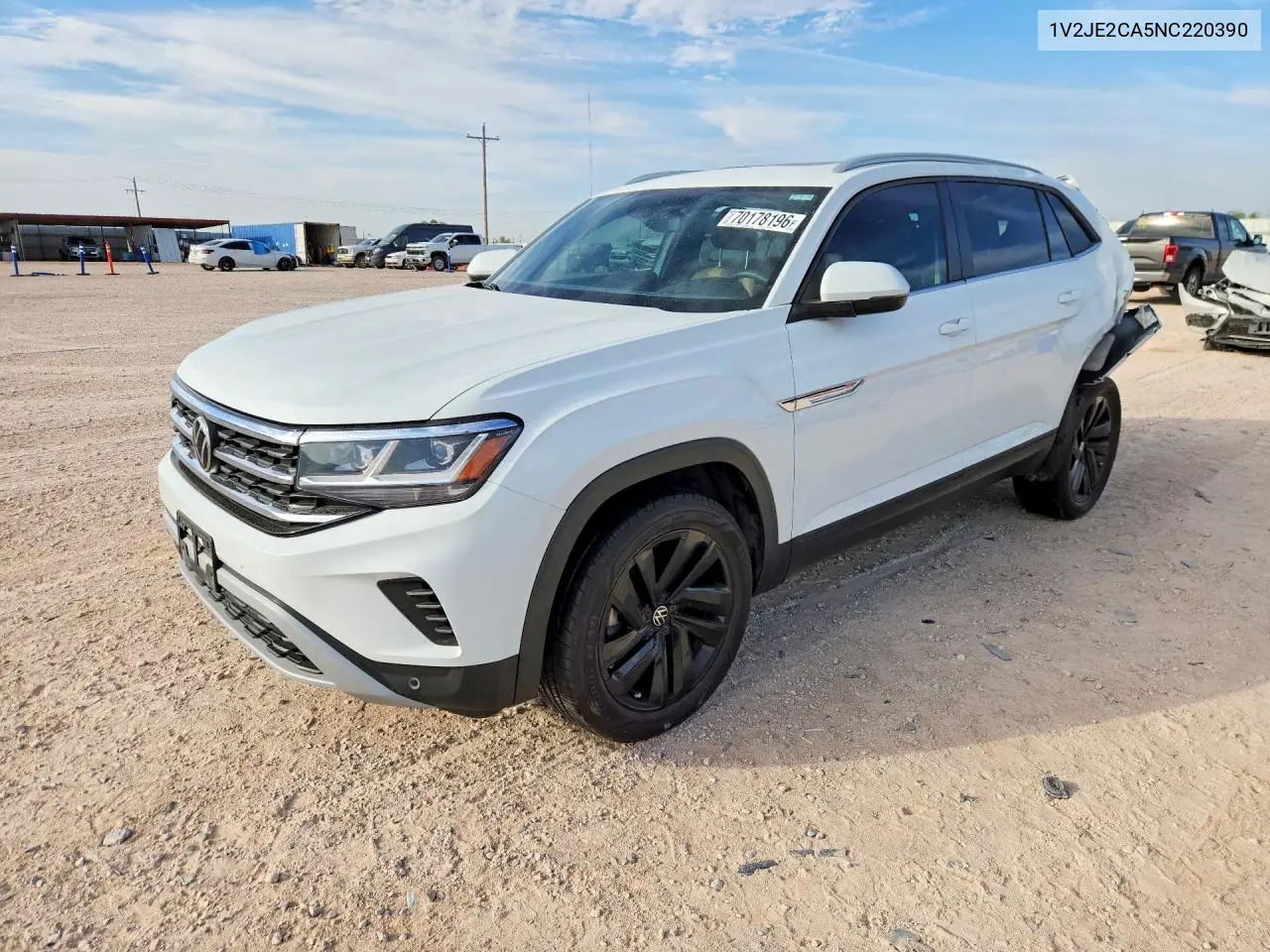 VOLKSWAGEN ATLAS CROSS SPORT 2022, VIN 1V2JE2CA5NC220390