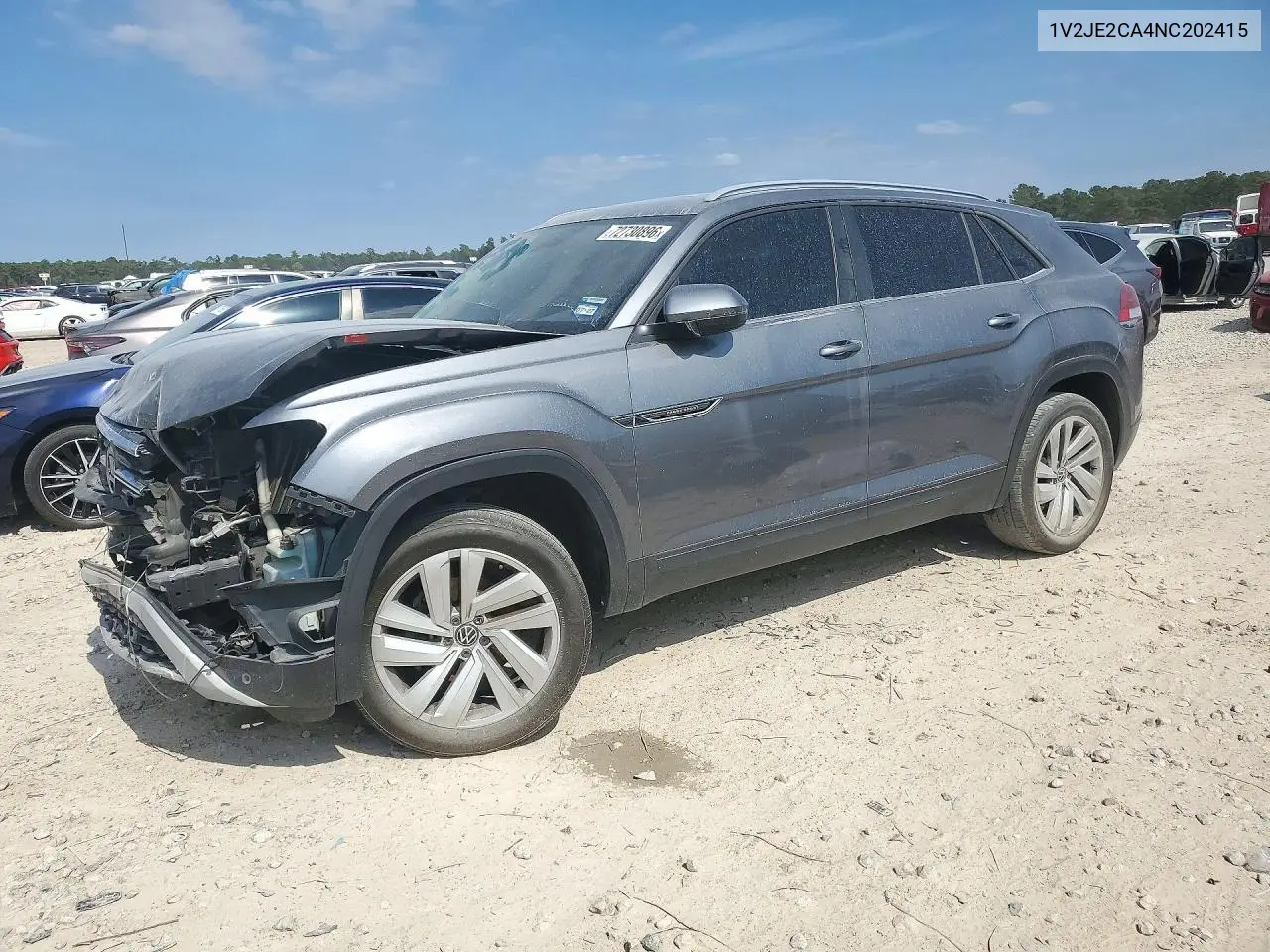 VOLKSWAGEN ATLAS CROSS SPORT 2022, VIN 1V2JE2CA4NC202415