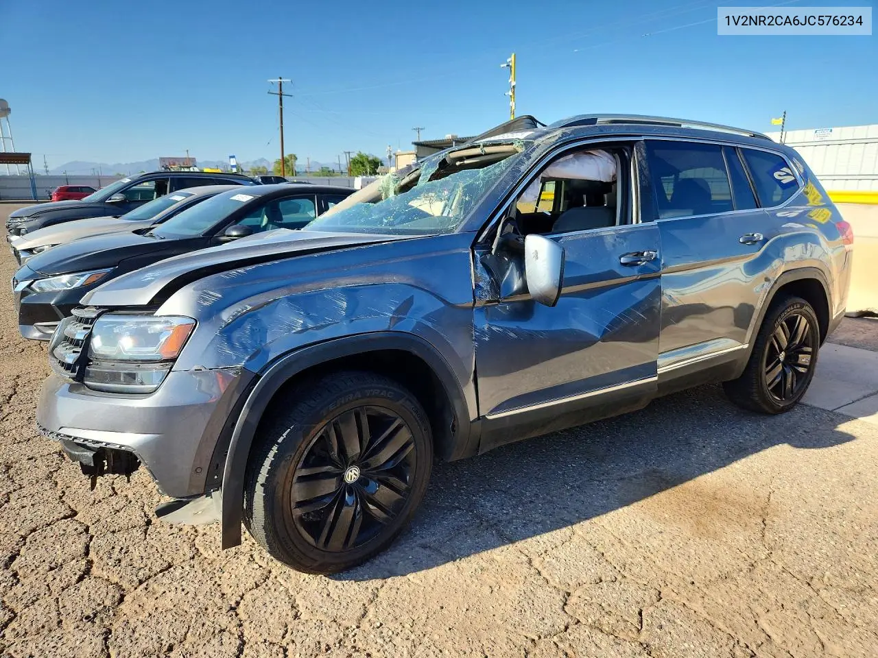VOLKSWAGEN ATLAS 2018, VIN 1V2NR2CA6JC576234