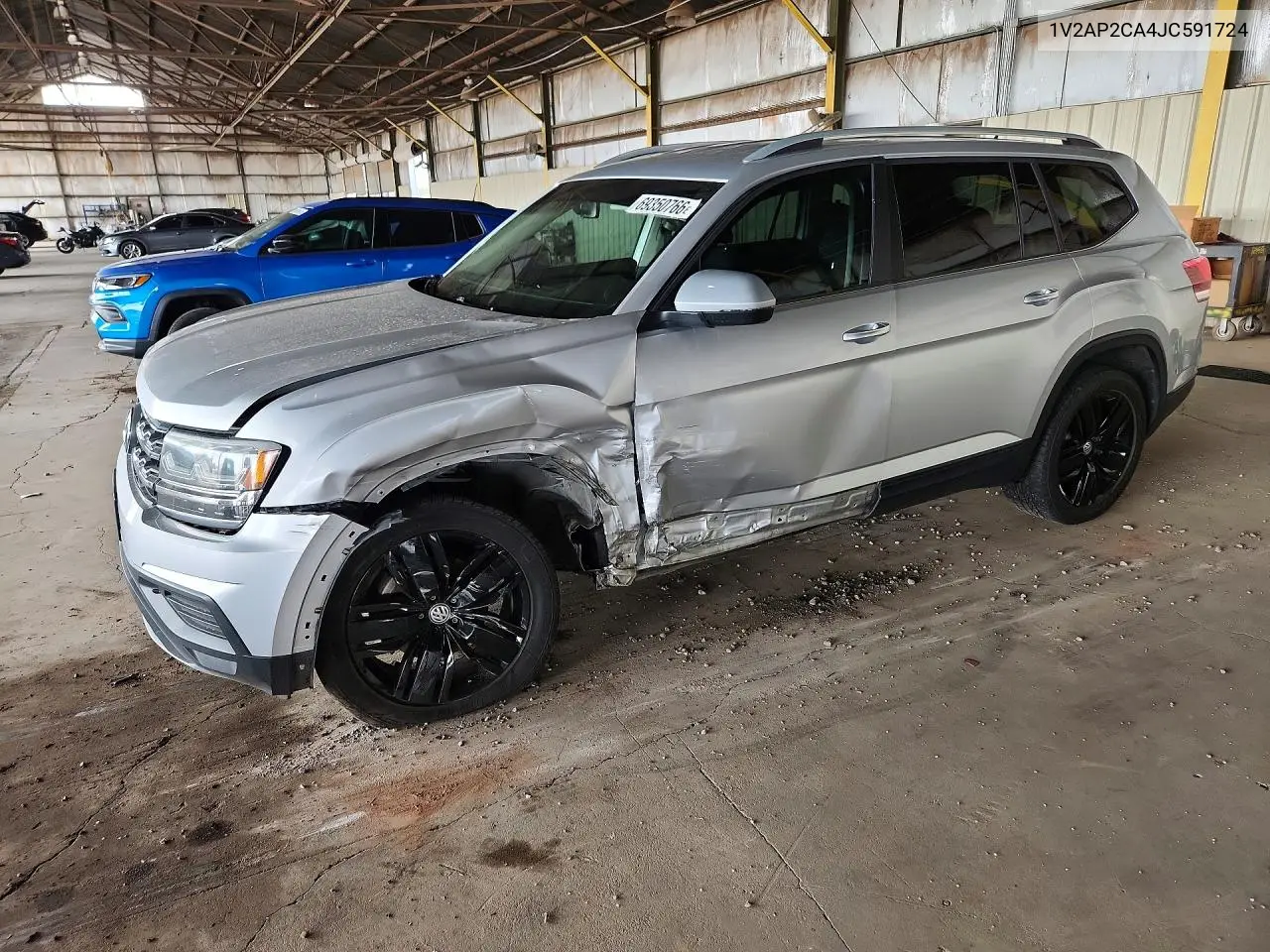 VOLKSWAGEN ATLAS 2018, VIN 1V2AP2CA4JC591724