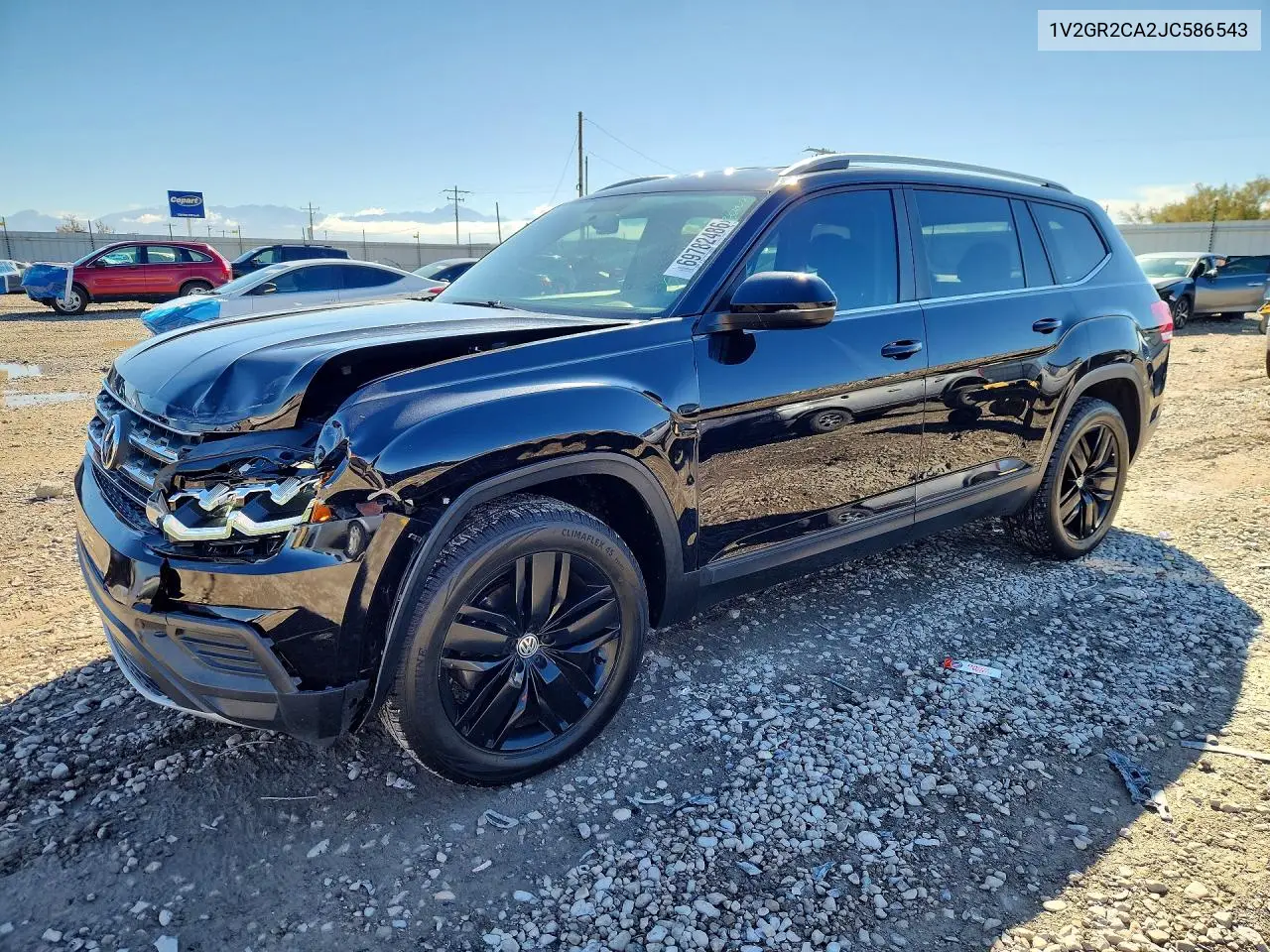 VOLKSWAGEN ATLAS 2018, VIN 1V2GR2CA2JC586543