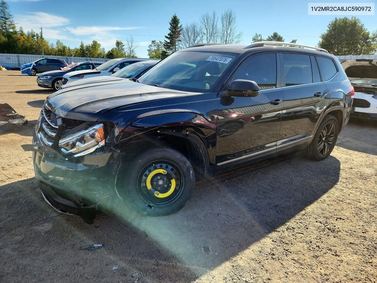 VOLKSWAGEN ATLAS 2018, VIN 1V2MR2CA8JC590972