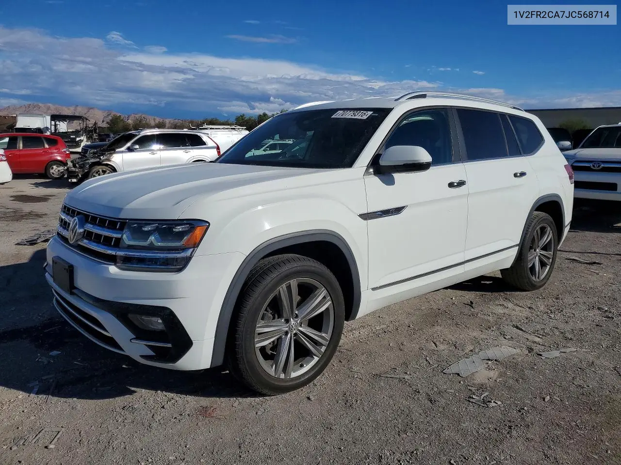 VOLKSWAGEN ATLAS 2018, VIN 1V2FR2CA7JC568714