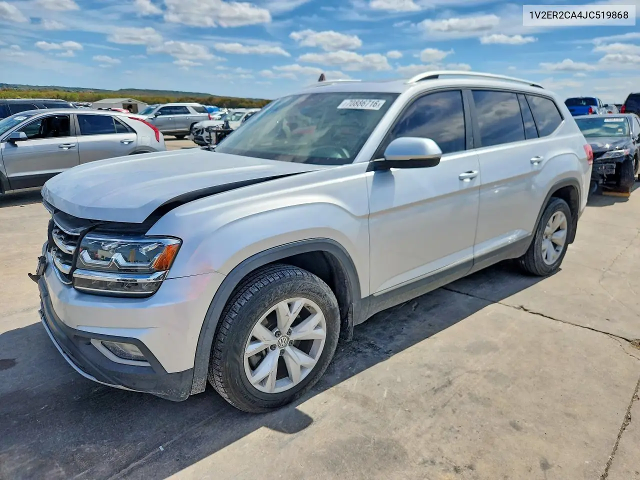VOLKSWAGEN ATLAS 2018, VIN 1V2ER2CA4JC519868
