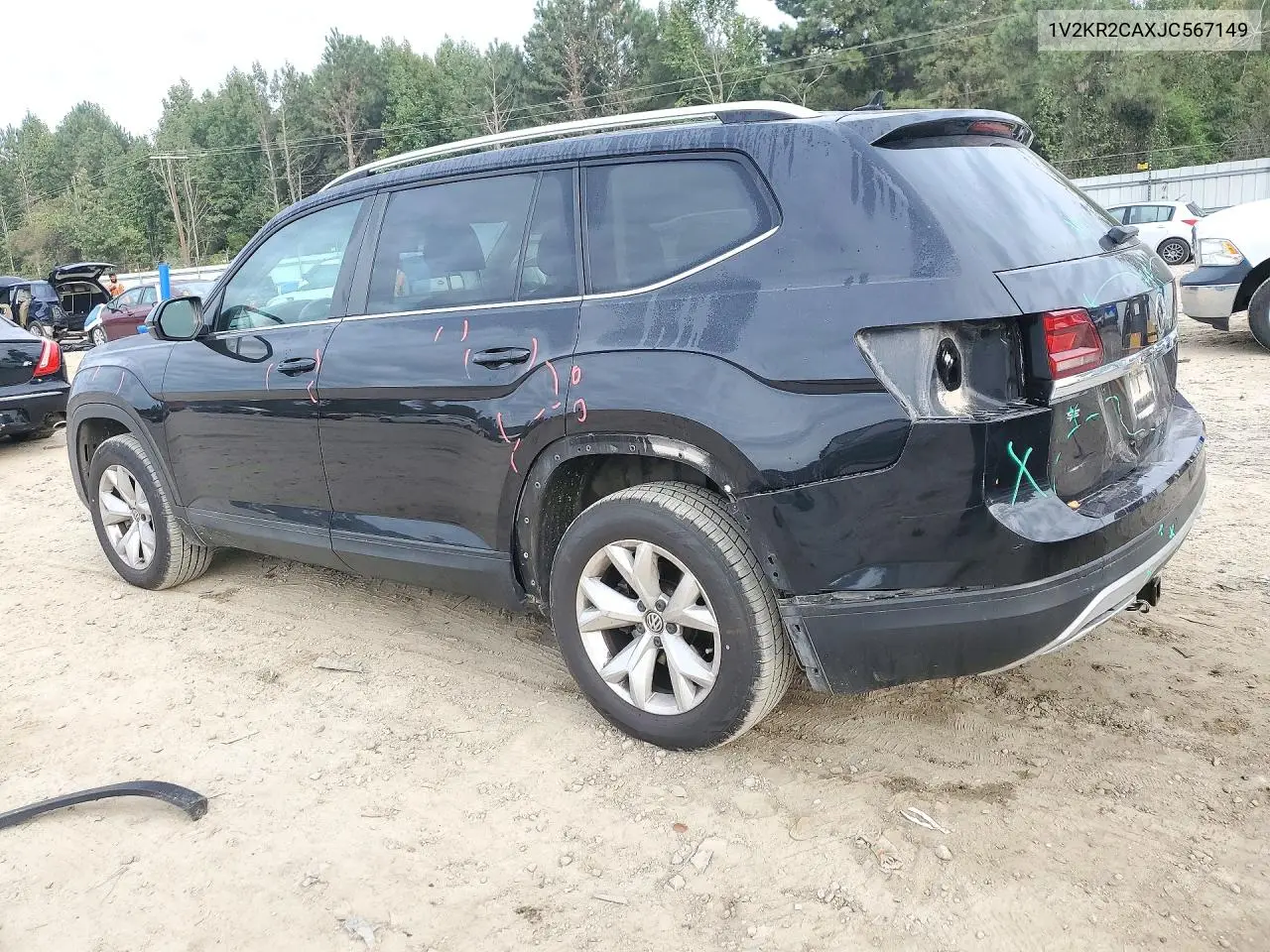 2018 VOLKSWAGEN ATLAS VIN 1V2KR2CAXJC567149 — фото 2