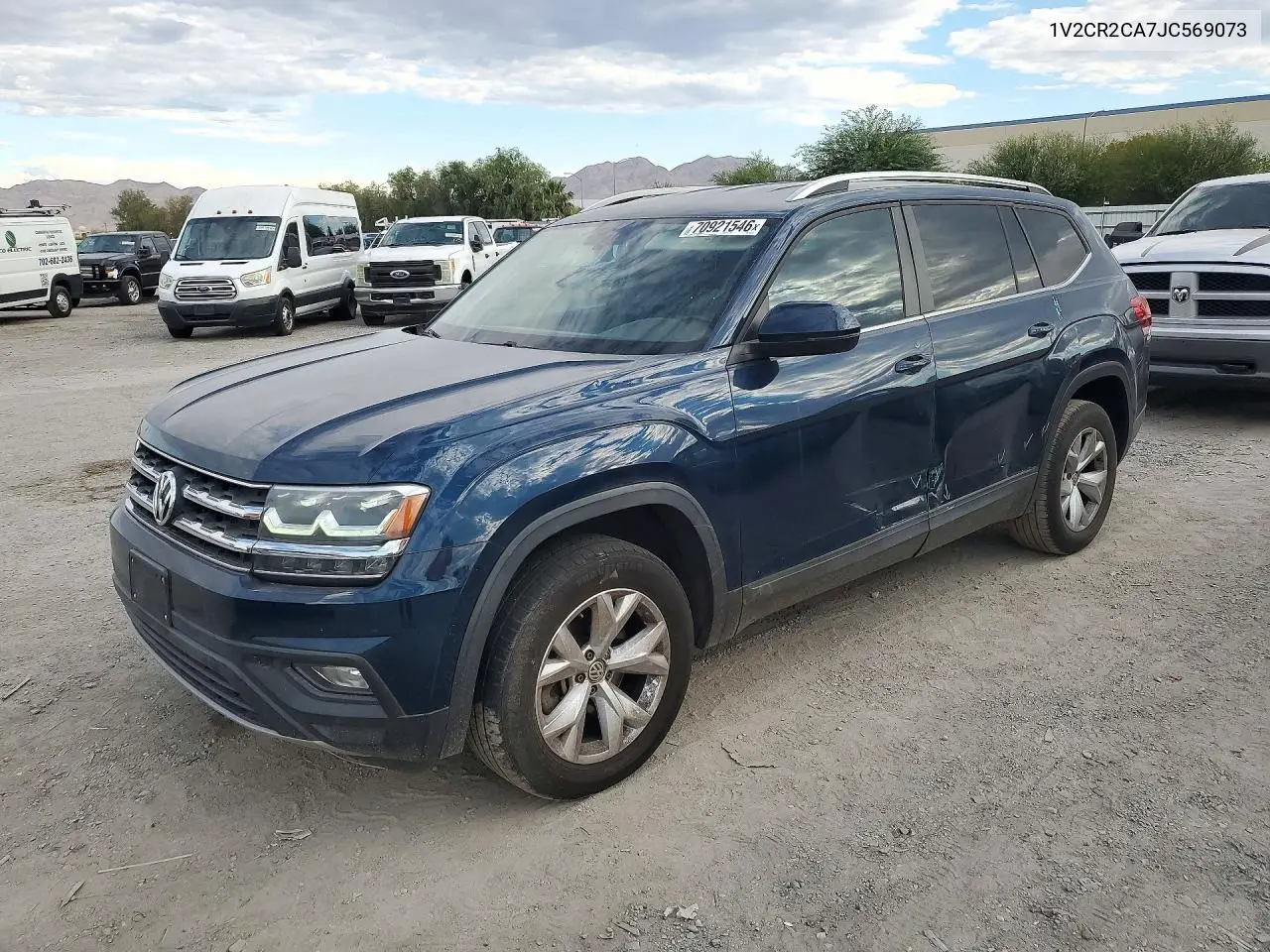 VOLKSWAGEN ATLAS 2018, VIN 1V2CR2CA7JC569073