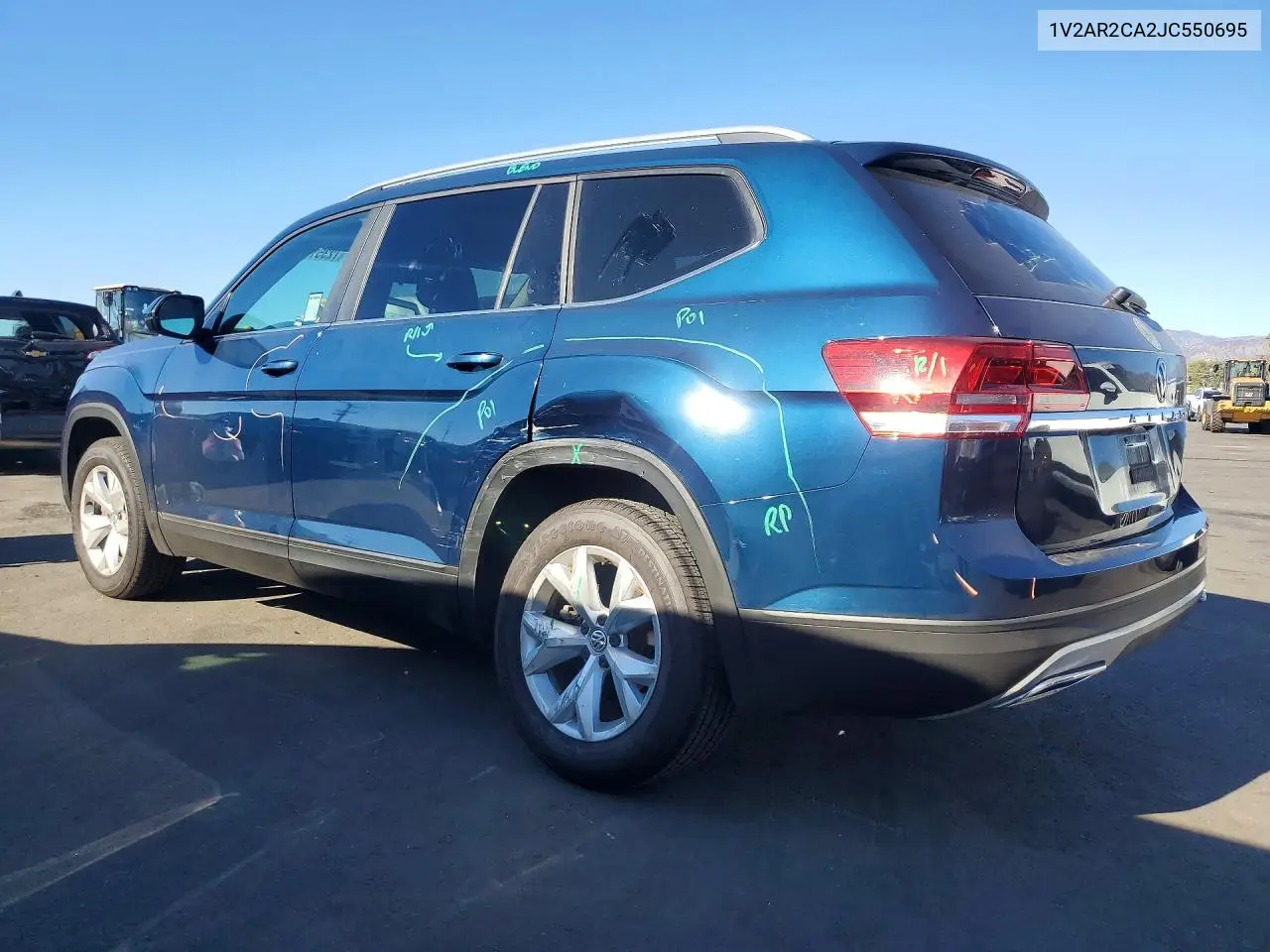 2018 VOLKSWAGEN ATLAS VIN 1V2AR2CA2JC550695 — фото 2