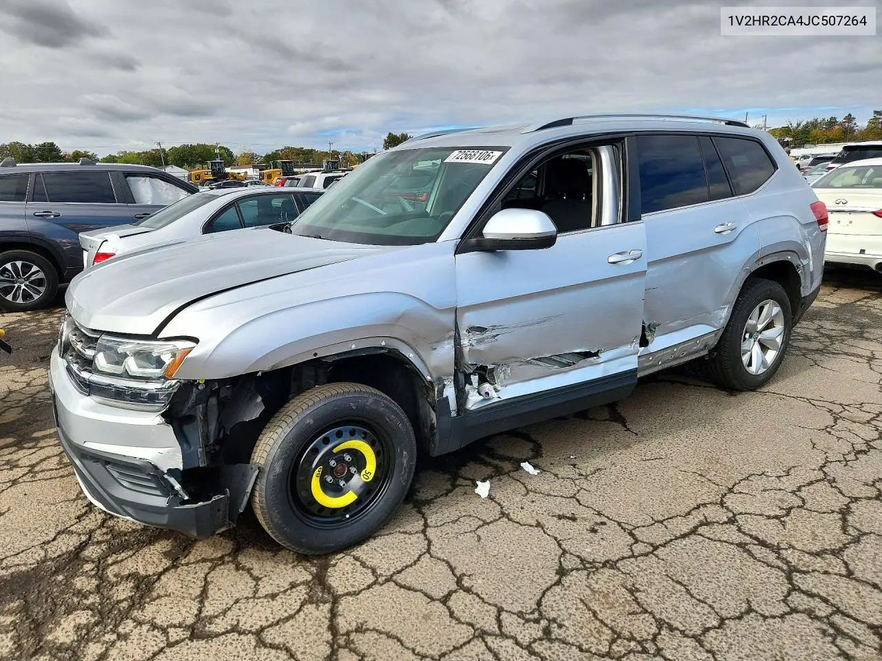 VOLKSWAGEN ATLAS 2018, VIN 1V2HR2CA4JC507264