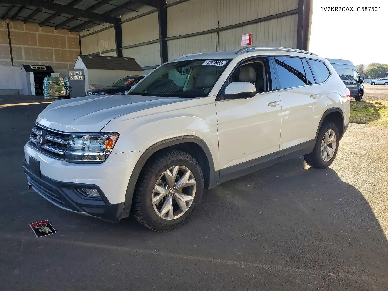 VOLKSWAGEN ATLAS 2018, VIN 1V2KR2CAXJC587501
