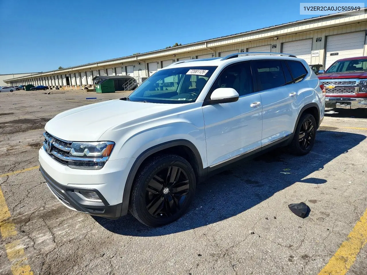VOLKSWAGEN ATLAS 2018, VIN 1V2ER2CA0JC505949