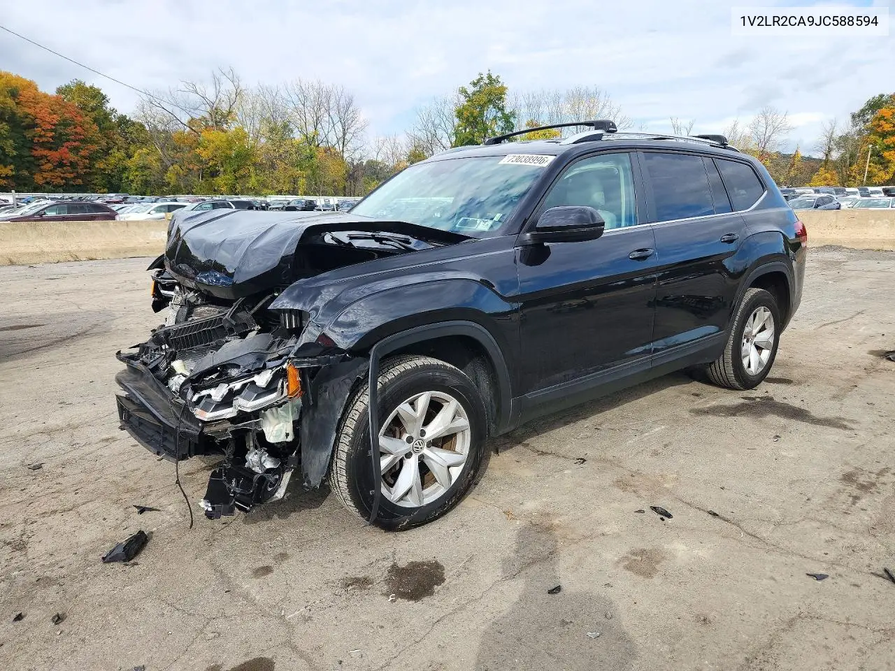 VOLKSWAGEN ATLAS 2018, VIN 1V2LR2CA9JC588594