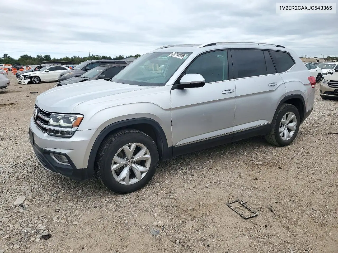 VOLKSWAGEN ATLAS 2018, VIN 1V2ER2CAXJC543365