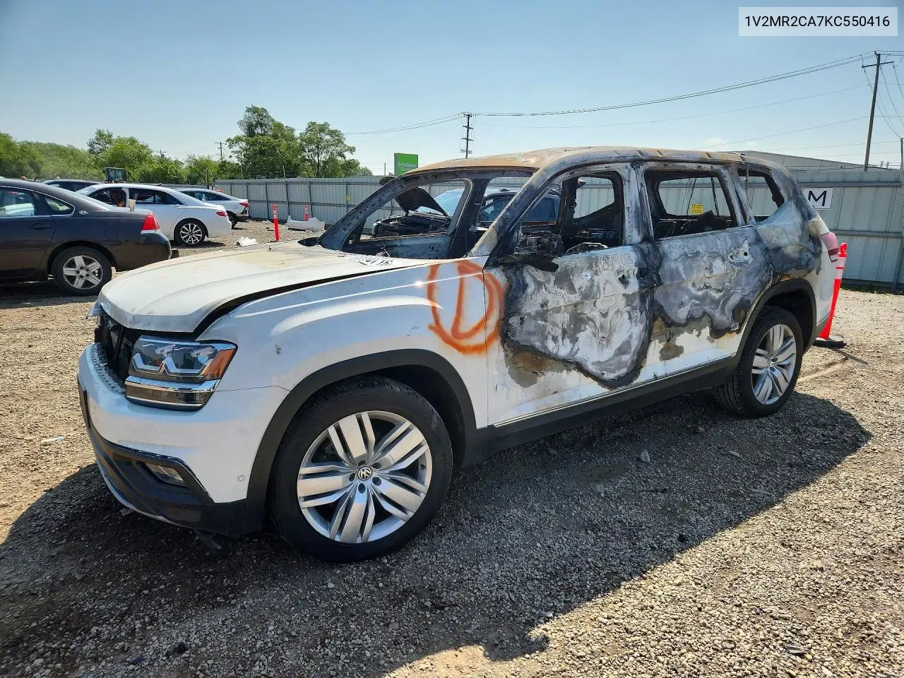 VOLKSWAGEN ATLAS 2019, VIN 1V2MR2CA7KC550416
