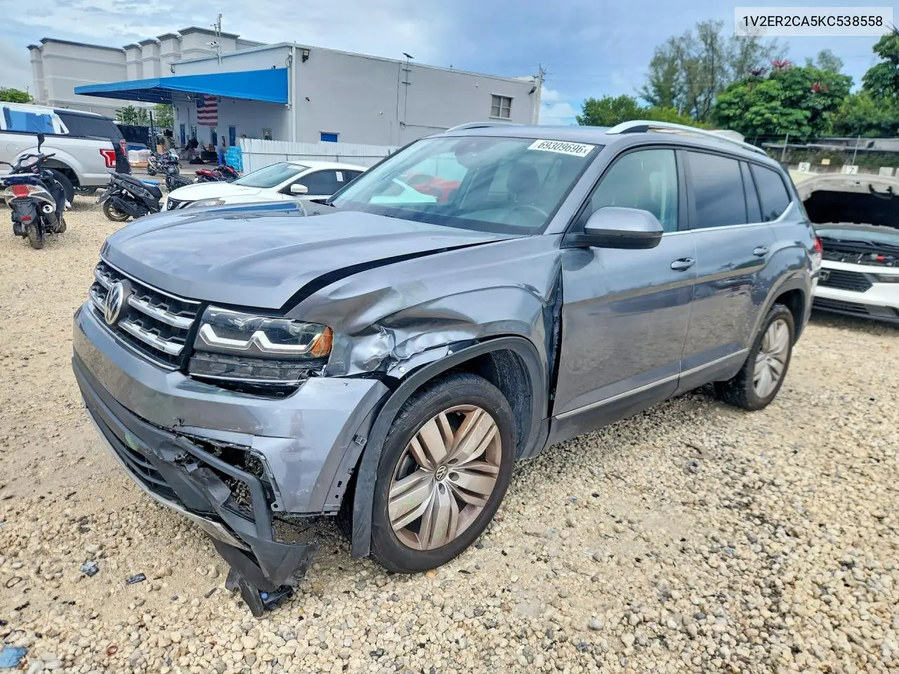 VOLKSWAGEN ATLAS 2019, VIN 1V2ER2CA5KC538558