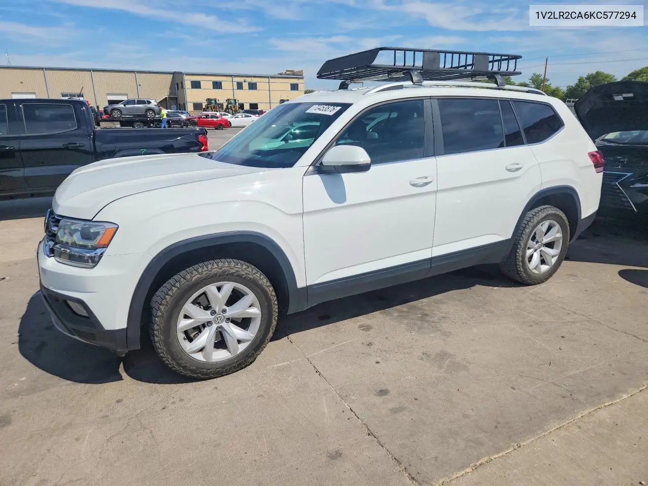 VOLKSWAGEN ATLAS 2019, VIN 1V2LR2CA6KC577294