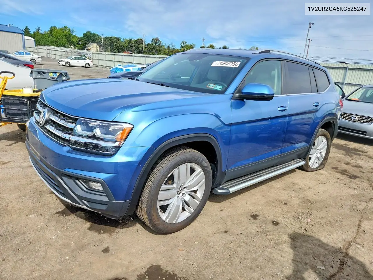 VOLKSWAGEN ATLAS 2019, VIN 1V2UR2CA6KC525247