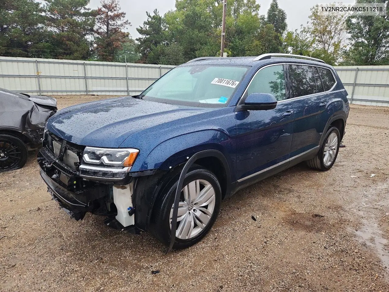 VOLKSWAGEN ATLAS 2019, VIN 1V2NR2CA0KC511218