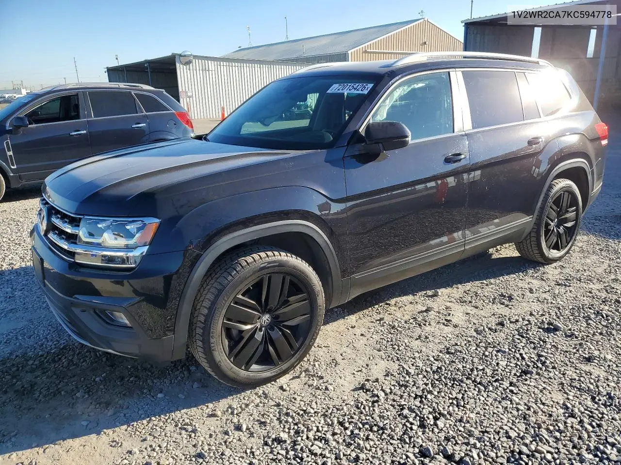 VOLKSWAGEN ATLAS 2019, VIN 1V2WR2CA7KC594778