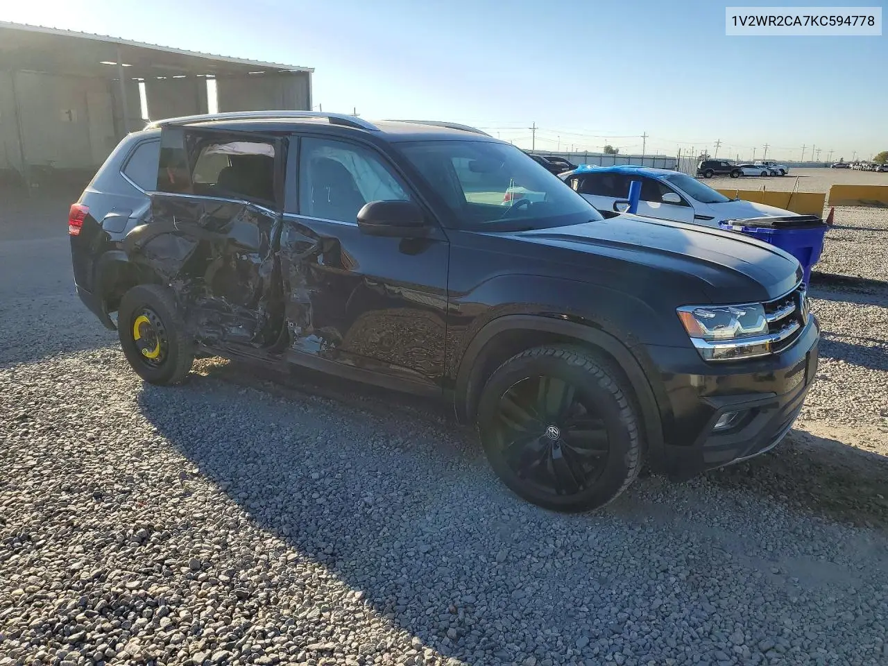 2019 VOLKSWAGEN ATLAS VIN 1V2WR2CA7KC594778 — фото 4