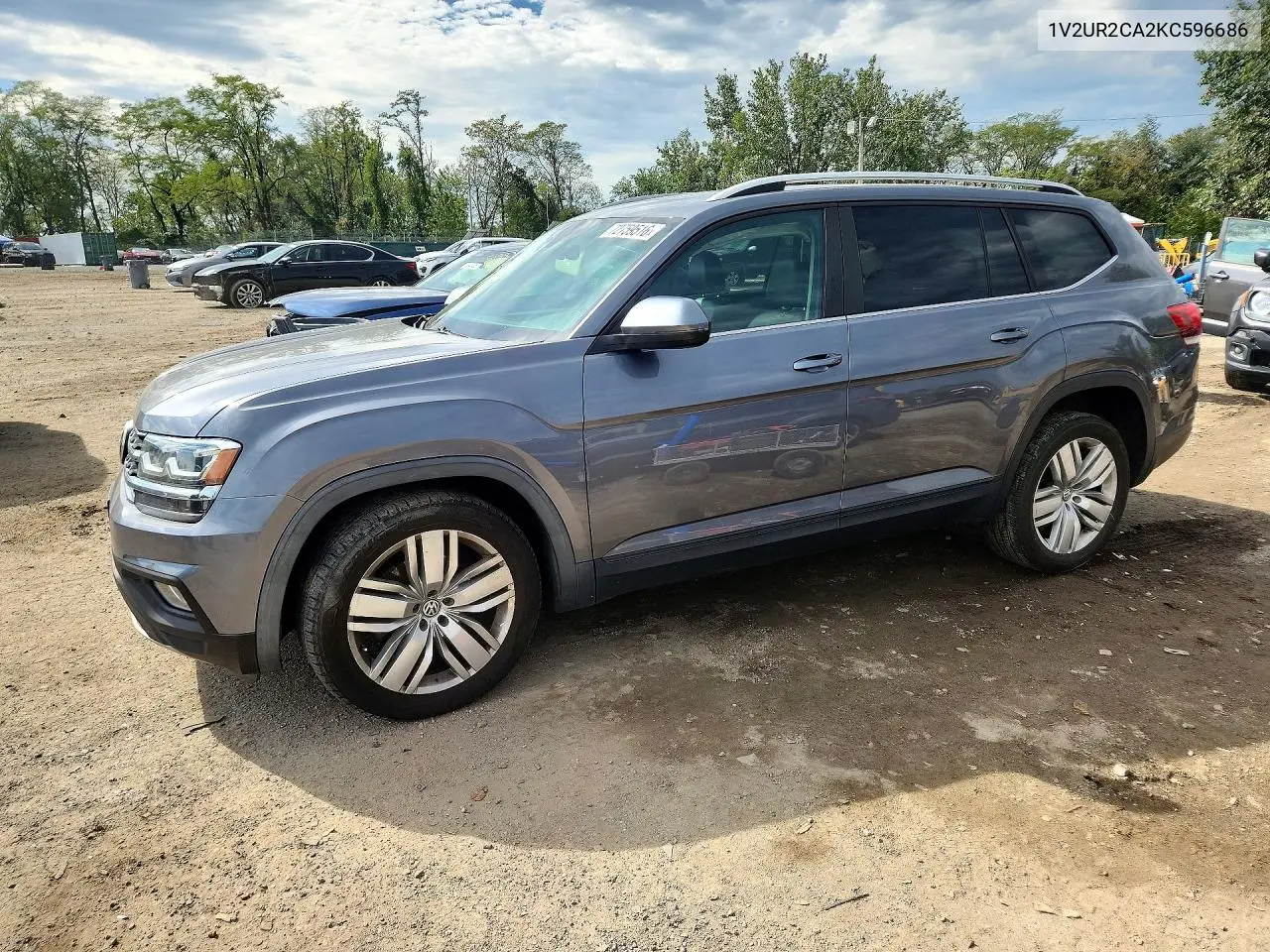 VOLKSWAGEN ATLAS 2019, VIN 1V2UR2CA2KC596686