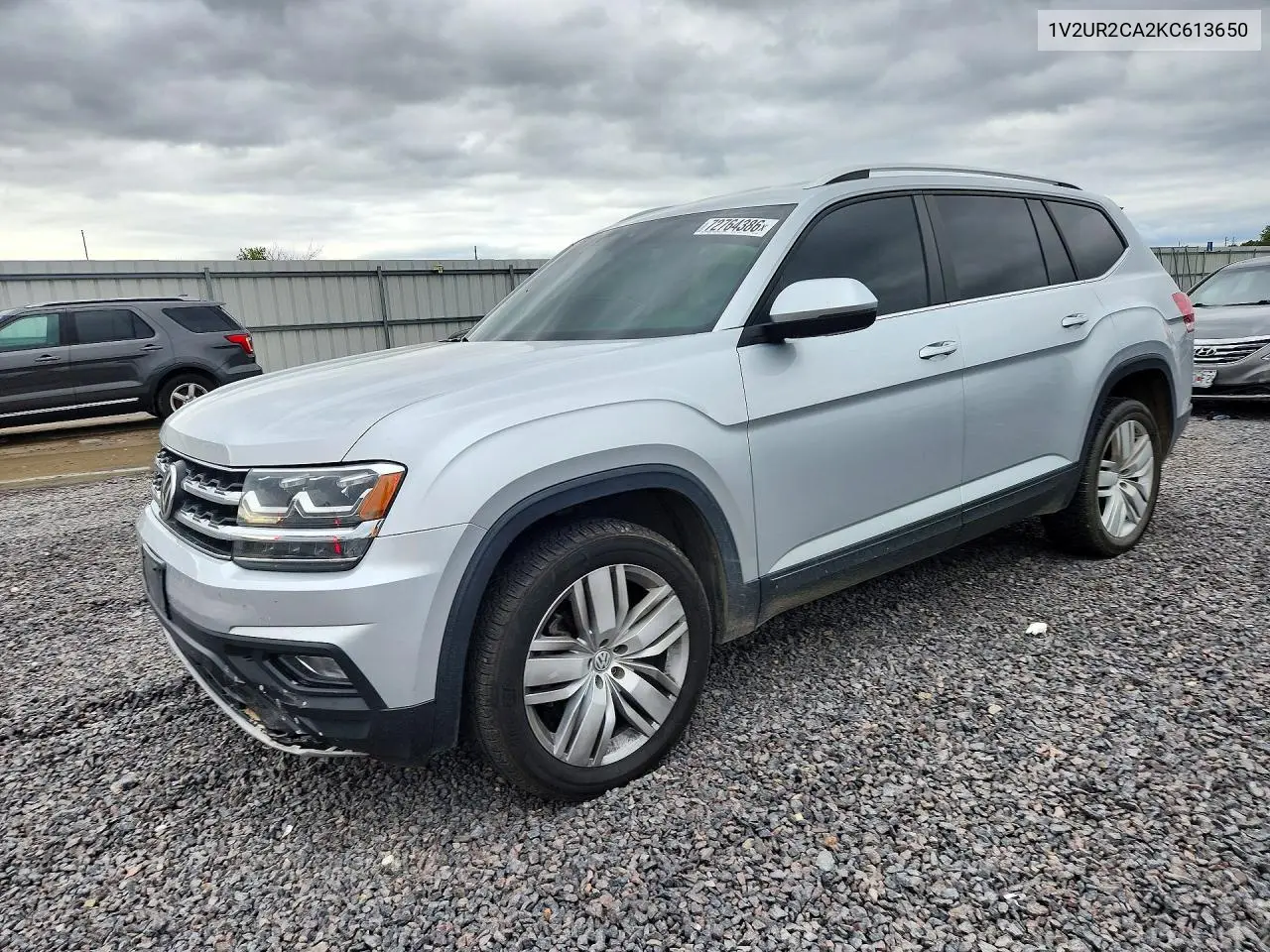 VOLKSWAGEN ATLAS 2019, VIN 1V2UR2CA2KC613650