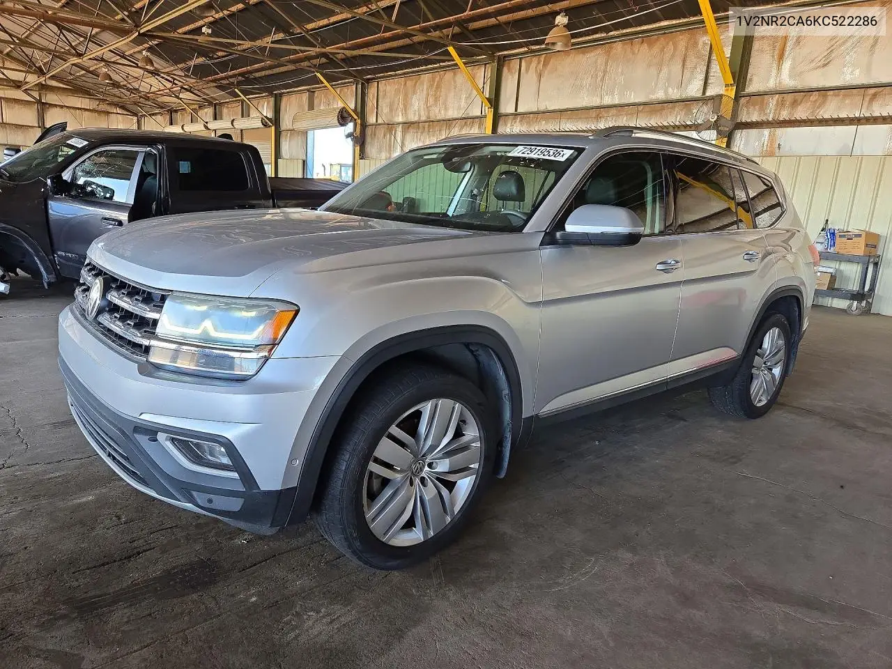 VOLKSWAGEN ATLAS 2019, VIN 1V2NR2CA6KC522286