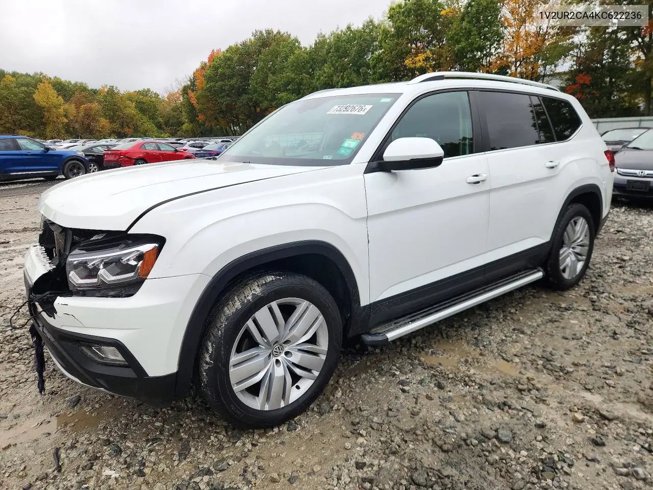 VOLKSWAGEN ATLAS 2019, VIN 1V2UR2CA4KC622236