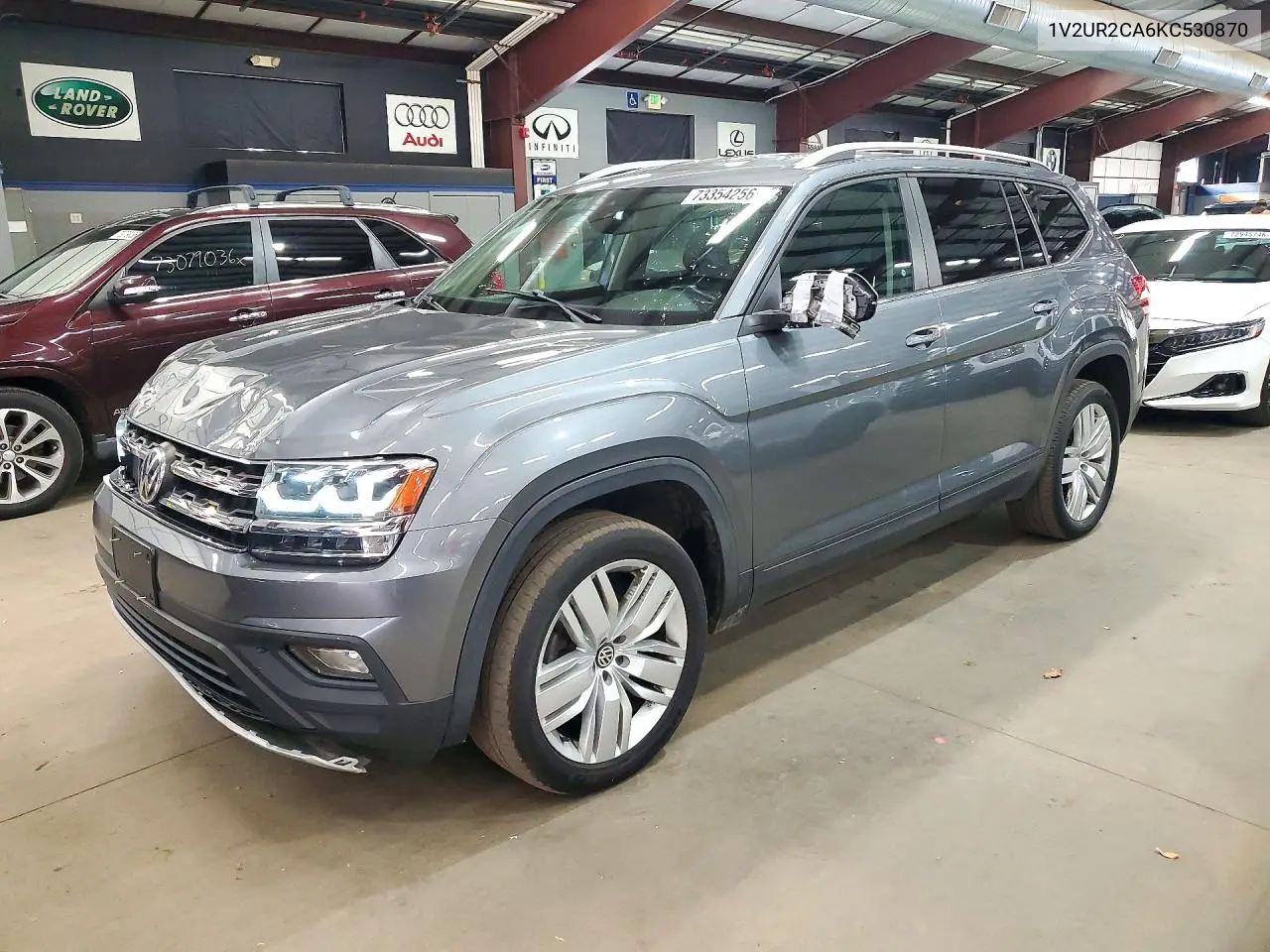 VOLKSWAGEN ATLAS 2019, VIN 1V2UR2CA6KC530870