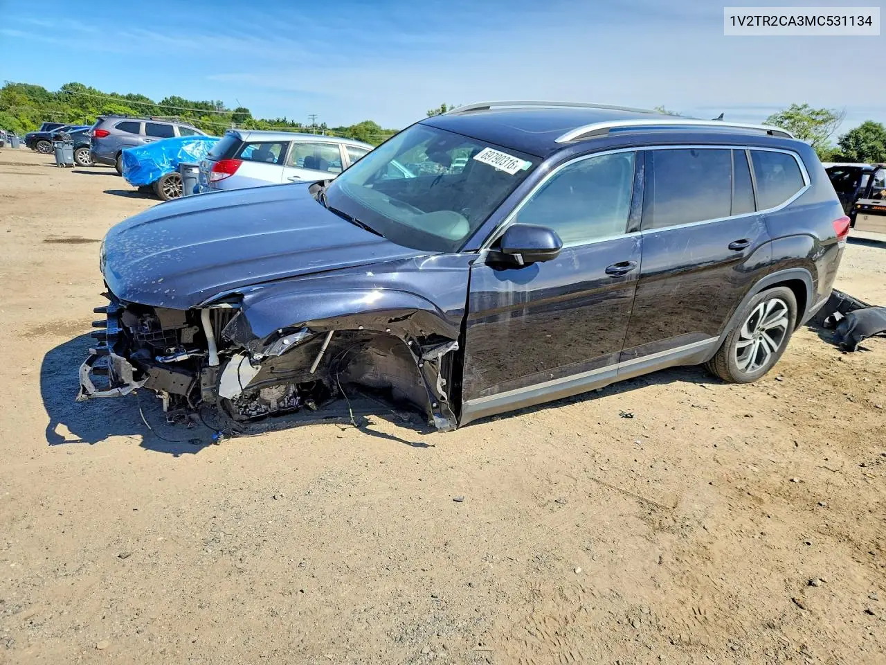 VOLKSWAGEN ATLAS 2021, VIN 1V2TR2CA3MC531134